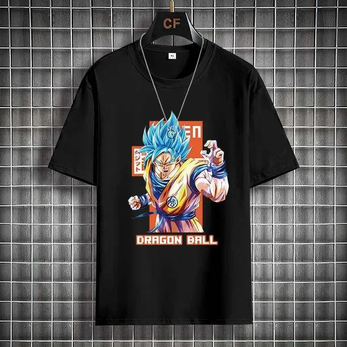 2026 Summer Dragon Ball Z Summer Trendy Short Sleeve Loose Fit T-Shirt Collaborative Release Bird Mountain Memorial Anime Goku