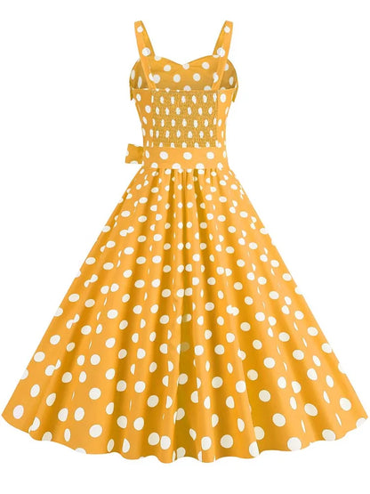 Spaghetti Strap Pink Plaid Dress Women Summer Elegant Vintage 50s Rockabilly Swing Party Dress