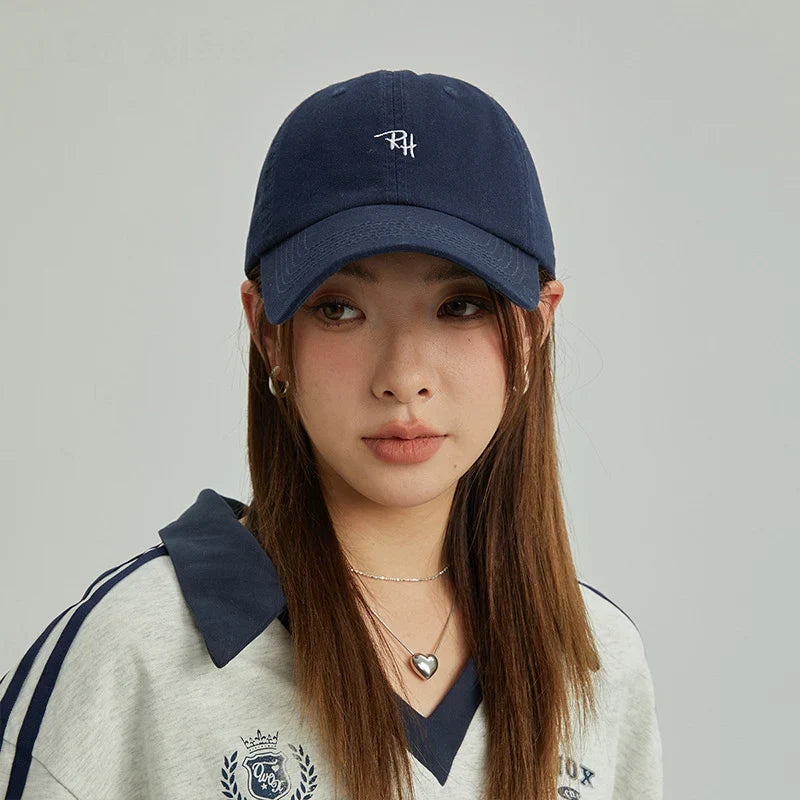 Unisex RH Letter Embroidery Baseball Cap Men Women Summer Casual Hat Outdoor Shade Adjustable Hip Hop Streetwear Trucker Hats
