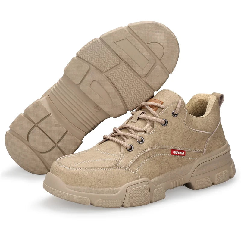 Summer Steel Toe Work Shoes For Men Lightweight Male Indestructible Construction Welding Shoes Waterproof Puncture Proof Boots