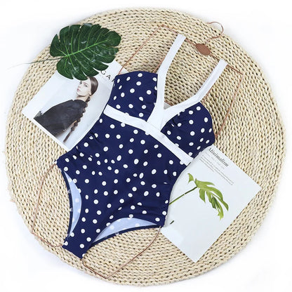 Sexy One-Piece Women Swimsuit 2024 Push Up Plus Size Swimwear Tummy Control Monokini Swimming Beach Wear Vintage Bathing Suit
