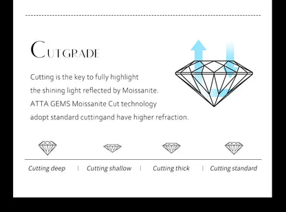 New Classic Moissanite Earrings 925 Steling Silver Yellow Plated Passed the Daimond Test Stud Earrings for Women Party