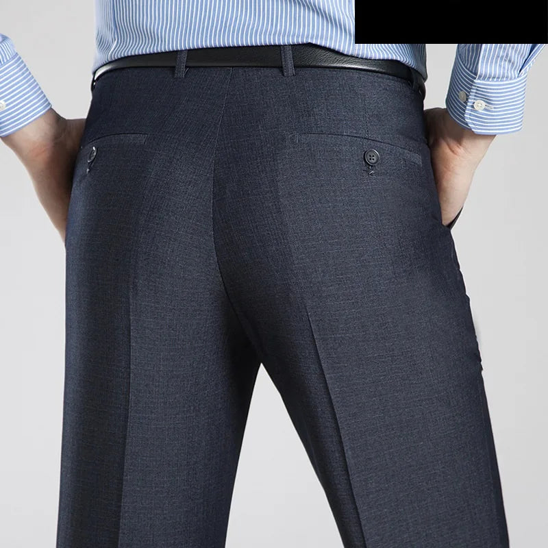 Summer Business Thin Suit Pants For Men 29-44 Spring Autumn Male Formal Stretch Solid Dress Office Trousers