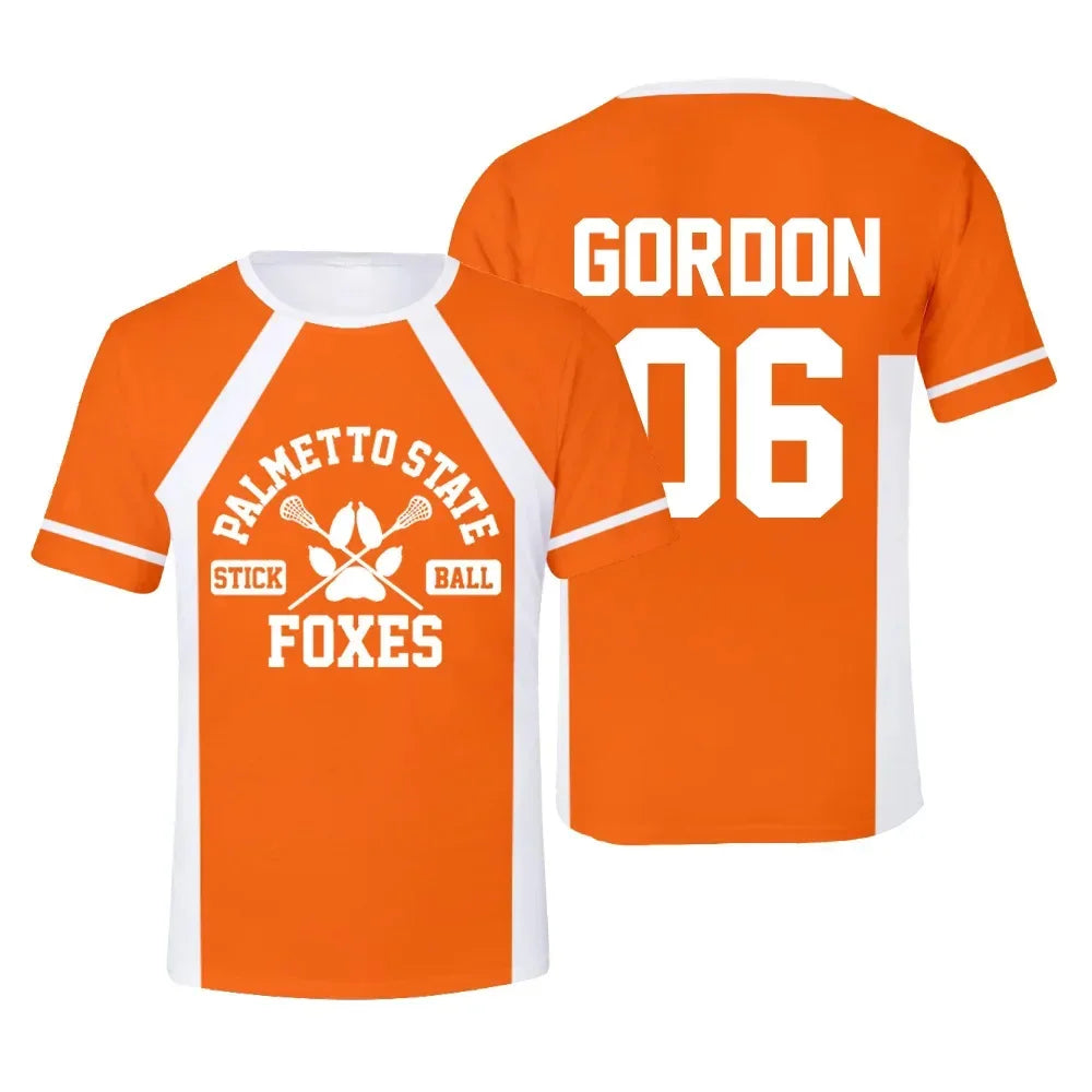 New The Foxhole Court Palmetto State Foxes Lacrosse Jersey Cosplay WILDS MINYARD 3D Tshirt Men/Women Short Sleeve Kids Tees