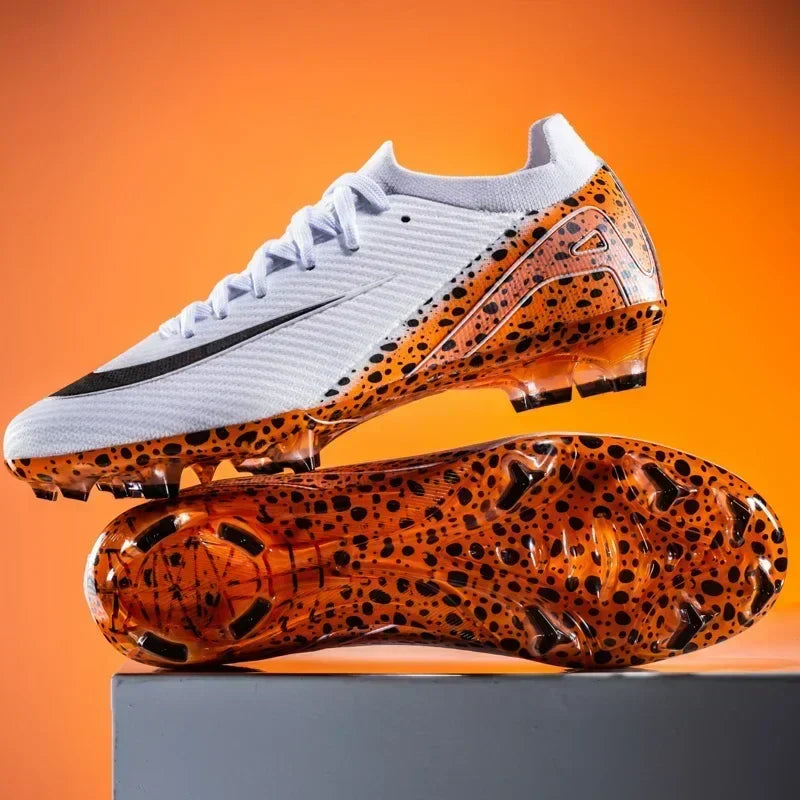 New Men Football Boots Professional Boys Soccer Shoes Ankle Sports Shoes Non-Slip TF/FG Match Sneakers Unisex Comfortable