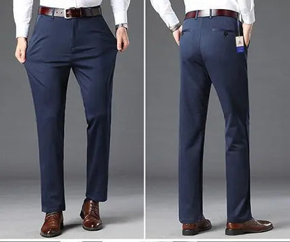 Fashion Men Business Suit Pants Korean Spring Summer Streetwear Male Clothes New Office Casual Solid Loose Straight Trousers 40