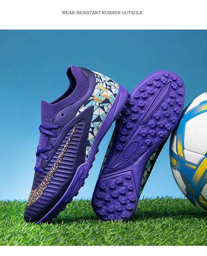 New Kid Match Boys Football Boots Sports Shoes Match Soccer Shoes Outdoor Sneakers Professional Non-Slip Comfortable Unisex