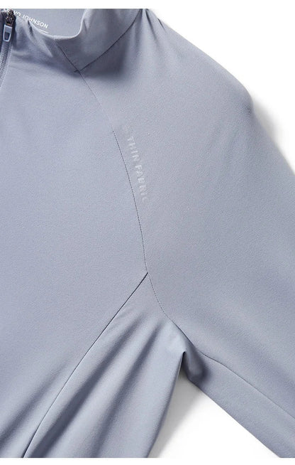 Men's Quick-Dry Half-Zip Long Sleeve T-Shirt – Breathable Four-Way Stretch Athletic Top with UPF50+ Cool Touch for Running & Gym