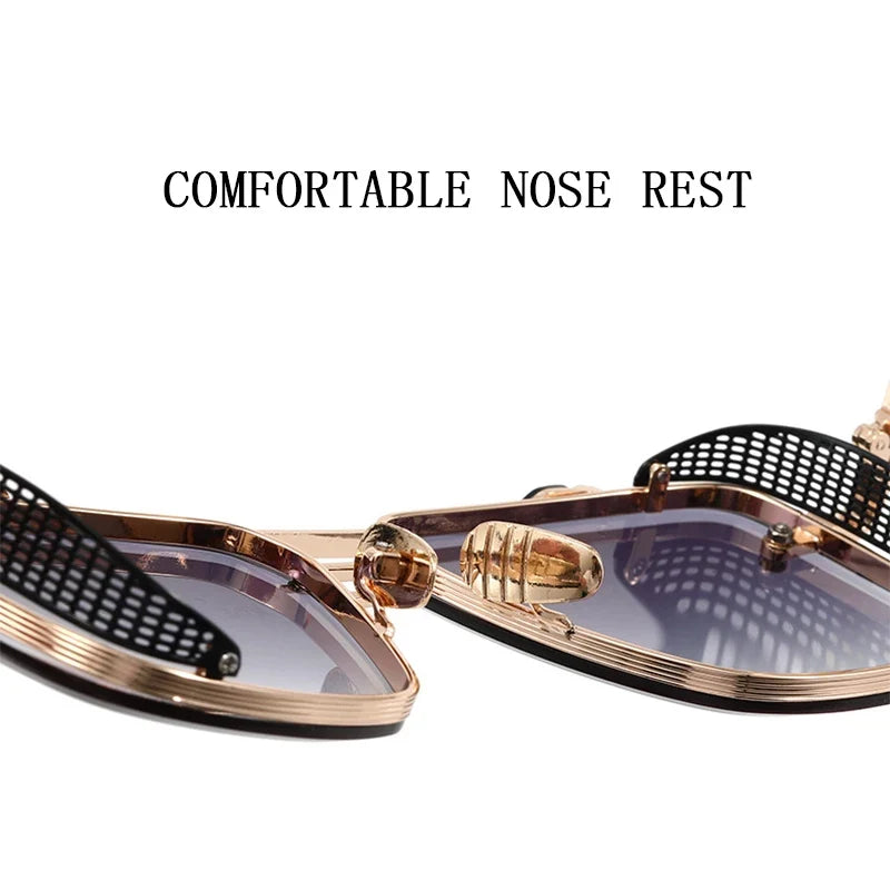 Square Punk Sunglasses For Men Vintage Steampunk Sunglasses Women Trendy Retro Luxe Fashion Glasses Gafas De Sol Hombre Oculos