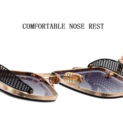 Square Punk Sunglasses For Men Vintage Steampunk Sunglasses Women Trendy Retro Luxe Fashion Glasses Gafas De Sol Hombre Oculos
