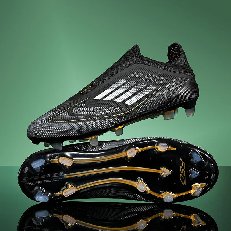 New Men Soccer Shoes Outdoor Sport Football Boots Training Breathable Match Boys Adult Cleats Non Slip Long Spikes Comfortable