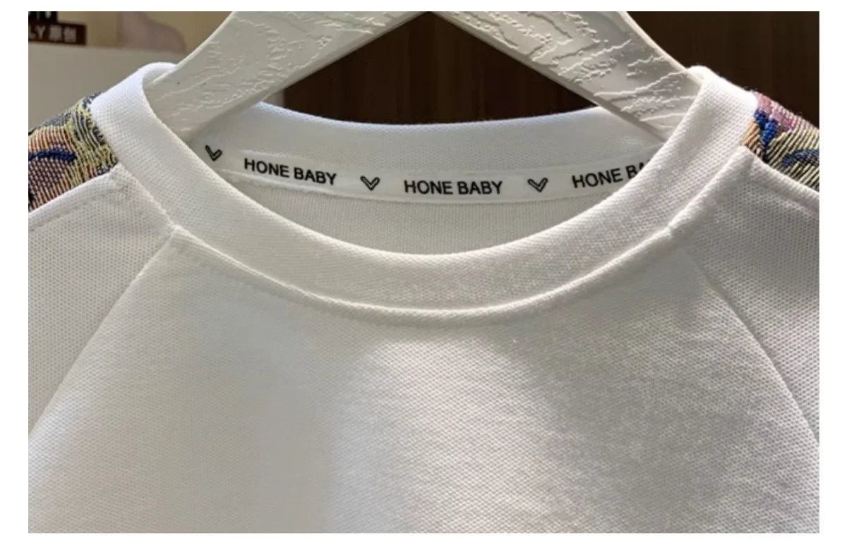 Korean Clothes for Children Boys T-shirt Shorts 2-piece Set Summer Cotton Short Sleeve Kids Clothes Sets Baby Tracksuit 2-11Y