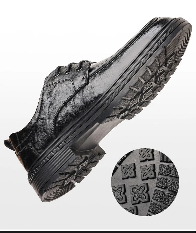 2026 Spring Autumn New Dress Shoes for Men Lace Designer Fashion Leather Shoes Male Black Business Casual Platform Shoe Man