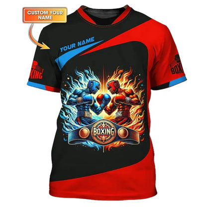Muscle Pitbull Boxing T-shirt For Men Sports Training Breathable T Shirts Boxing Hobby Children Summer DIY Custom Name Tee