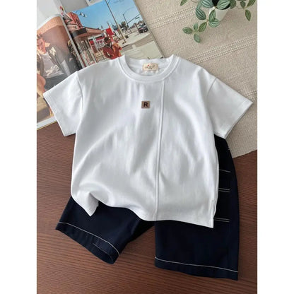 T-shirt and Casual Shorts Set for Children From 3 To 4 Years Old Children's Costume Toddler Boy Clothing Kids Clothes Summer Top