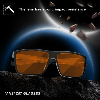 XL Z87 Safety Sport Sunglasses Men Big Wide Heads Large TR90 Ultralight UV400 Oversized Shades Outdoor 8108