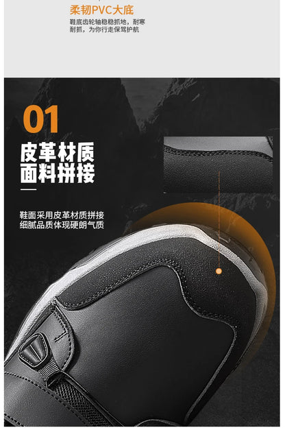 Men's Waterproof Snow Boots Midsole Warm Winter Outdoor Shoes With Slip Resistant Abrasion Resistant Outdoor Boots Men