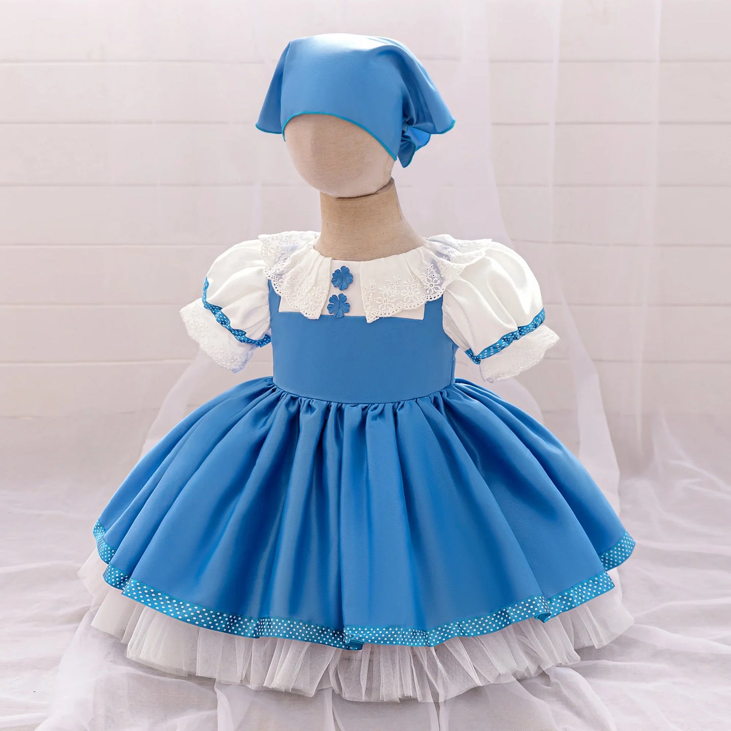 Maid Bear Party Baby Girl Dresses Toddler Lolita 1st Birthday Princess Prom Dress for Baby Bears Wedding Bridesmaids Kids Clothe