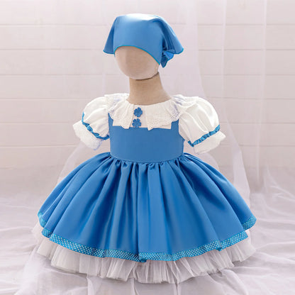 Maid Bear Party Baby Girl Dresses Toddler Lolita 1st Birthday Princess Prom Dress for Baby Bears Wedding Bridesmaids Kids Clothe
