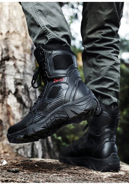 Outdoor Waterproof Safety Shoes Security Steel Toe Cap Men's Boots Working Steel Toe Anti-Smashing Men's Work Boots Size 47