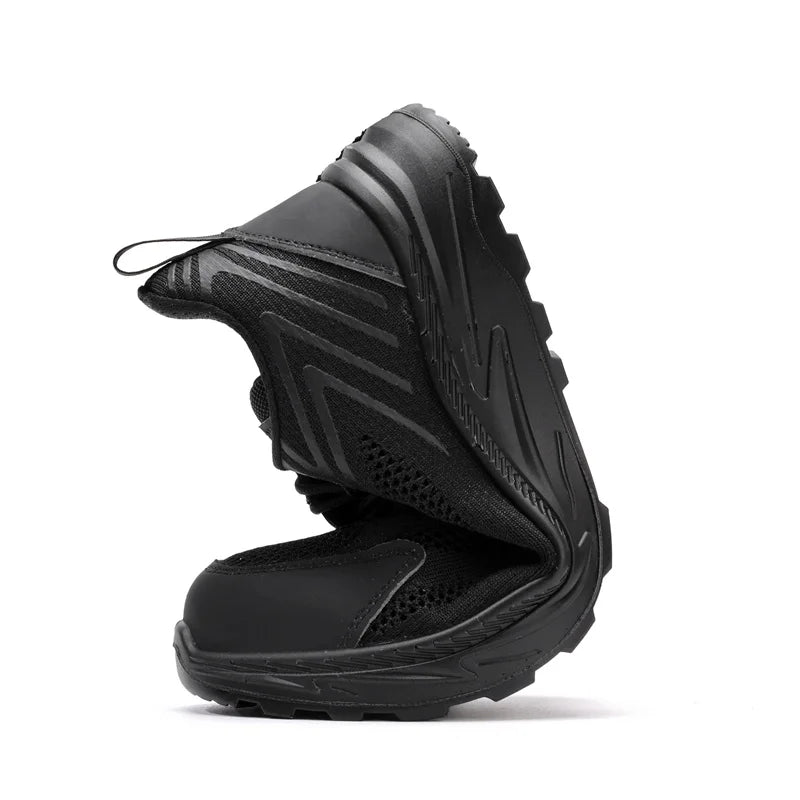 Summer Breathable Men Labor Shoes Lightweight Work Safety Boots Sneakers Anti Nail Indestructible Steel Toe Male Footwear