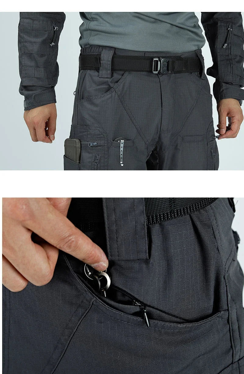 Waterproof Cargo Pant Man Tactical Pants Military Training Combat Trousers Multi Pockets Wear-Resistant Men Pants Outdoor Hiking