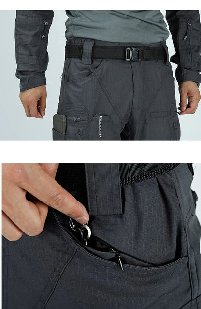 Waterproof Cargo Pant Man Tactical Pants Military Training Combat Trousers Multi Pockets Wear-Resistant Men Pants Outdoor Hiking