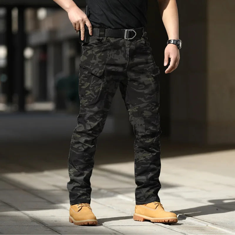 Men City Military Tactical Pants Combat Cargo Trousers Multi-pocket Waterproof Wear-resistant Casual Training Overalls Clothing