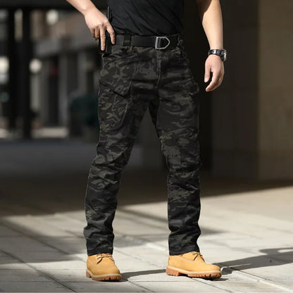 Men City Military Tactical Pants Combat Cargo Trousers Multi-pocket Waterproof Wear-resistant Casual Training Overalls Clothing