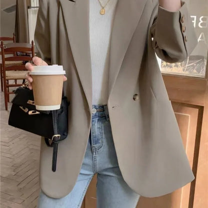 New Fashion Spring Autumn Blazer Women Long Sleeve Office Ladies Suit Jacket Business Work Wear Formal Coat Female Outerwear