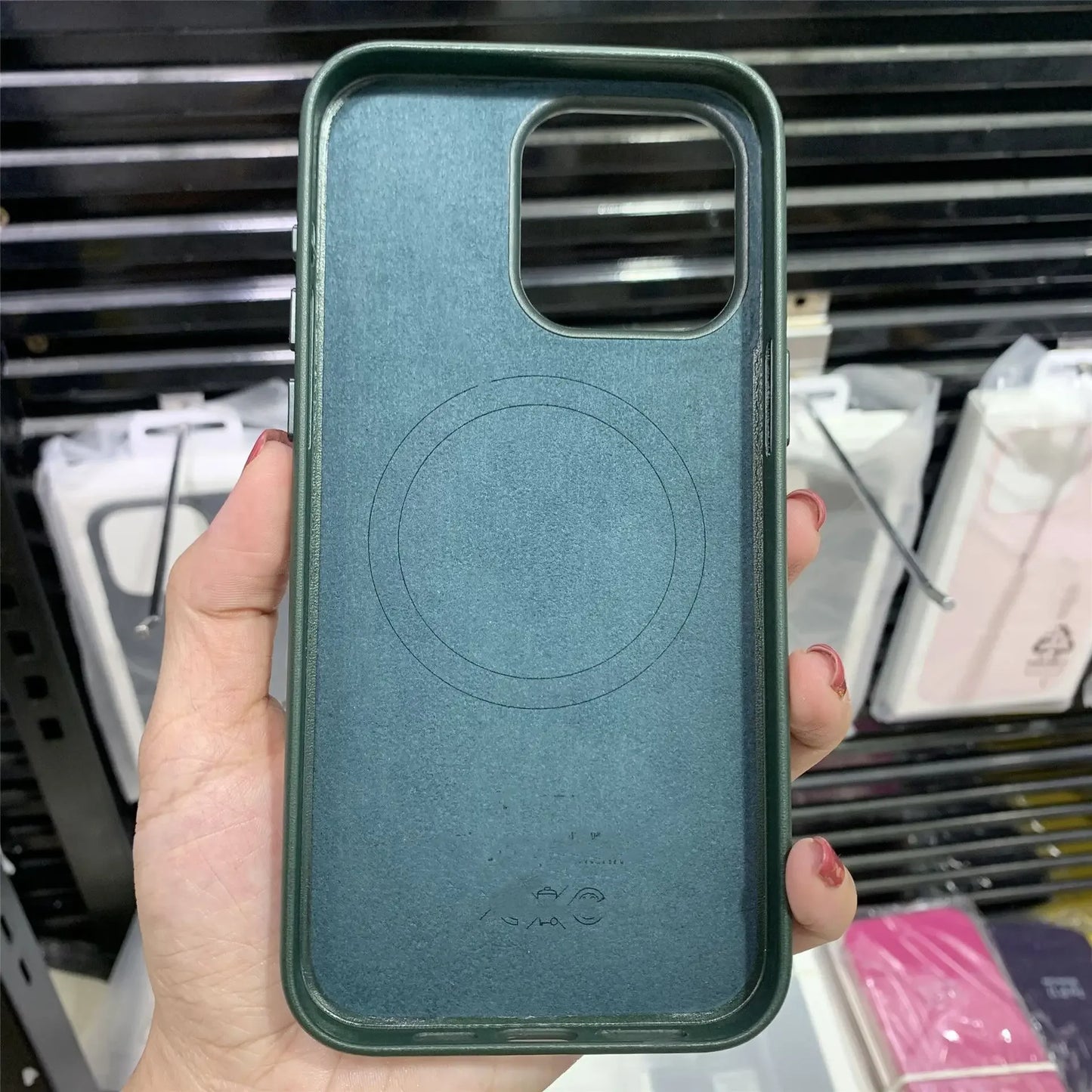 With Box Official Magnetic Busine Leather Case for Orginal IPhone 17 Pro Max 16 15 14 13 12 for Magsafe Wireless Charge Cover