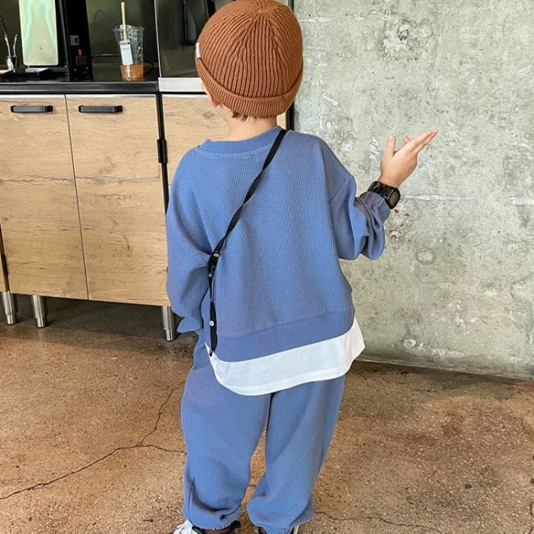 Sweatshirt Set Korean Kids Clothes Boys Outfit Sets Children's 2025 New Clothing 7 8 Years Boy´s Child 10 Year Old Winter Men's