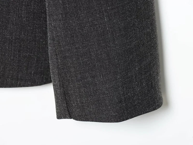 Women's Tailoring Blazers Vintage Office Blazer Woman Faux Wool Coats for Women Streetwear Outerwears Fitted Jacket Women