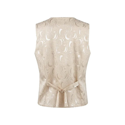 Suit Vest Man Business Casual Single-breasted Male Waistcoat Slim Printed V-neck Sleeveless Versatile Men Banquet Vest