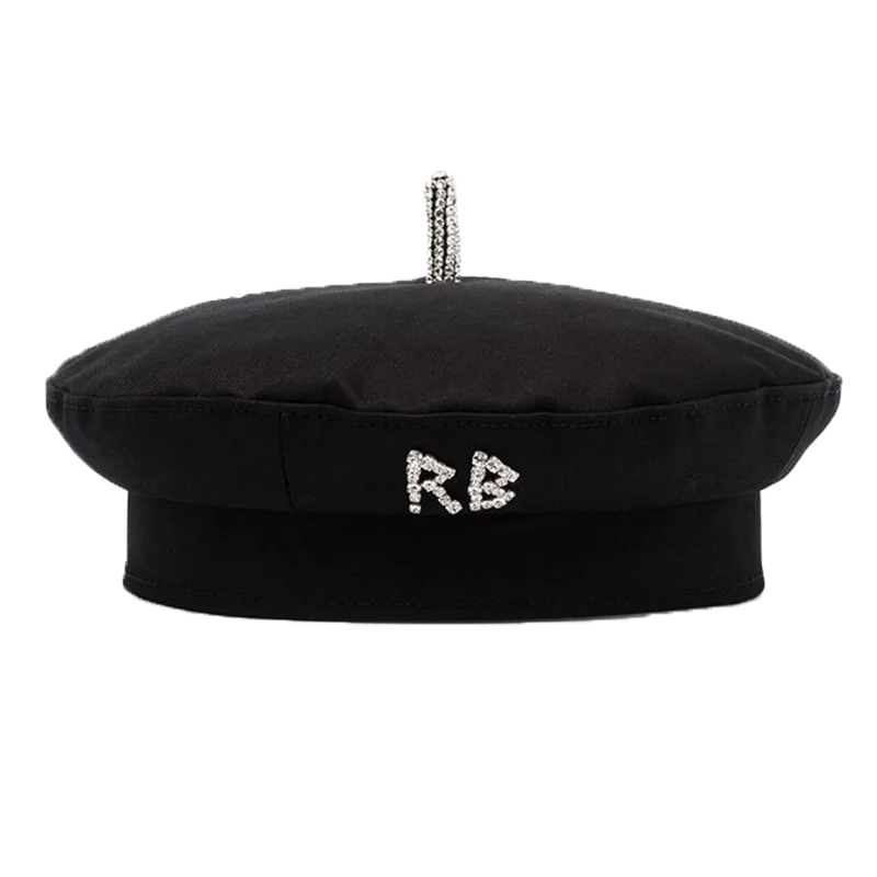 Brand Collection Wool Newsboy caps  New Women Hats Flat Militray Caps Baker Boy Hat with logo