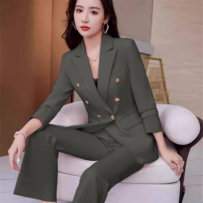 New Advanced Design Women's Suit Jacket Korean Style Spring Autumn Professional White Collar Small Western Clothes