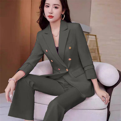 New Advanced Design Women's Suit Jacket Korean Style Spring Autumn Professional White Collar Small Western Clothes