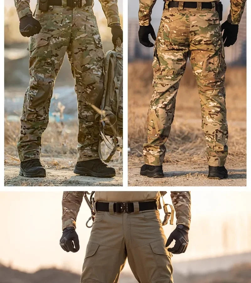 New Men Assault Scratch-resistant Wearproof Outdoor Training Pants Overalls Hiking Pants Camouflage Tactical Trousers