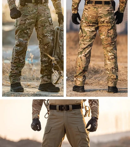 New Men Assault Scratch-resistant Wearproof Outdoor Training Pants Overalls Hiking Pants Camouflage Tactical Trousers