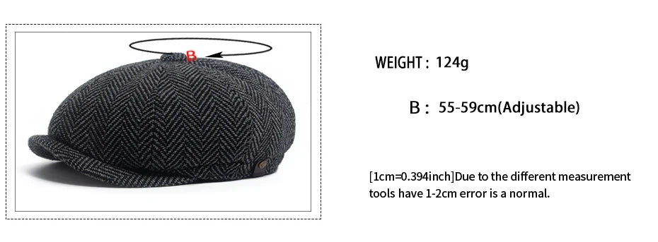 New Retro Herringbone Newsboy Cap For Men Autumn Winter Warm Beret Women Fashion Vintage Hat Hip Hop Female Flat Caps Berets