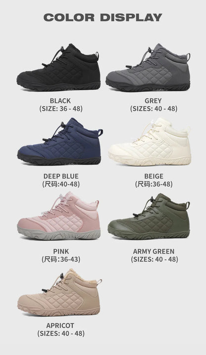 New Winter Booties Outdoor Waterproof Barefoot Boots For Men Ankle Boots Plush Warm Snow Shoes Non-slip Casual Sneakers Big Size