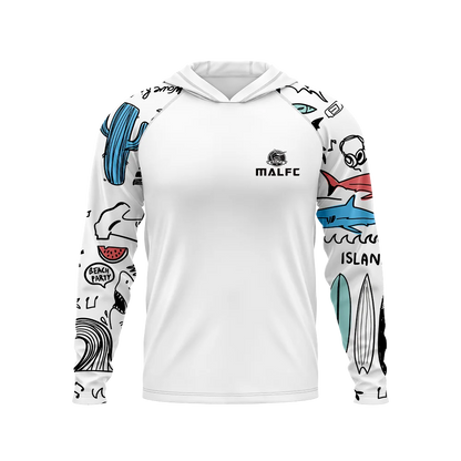 Men Hood Fishing Shirt long sleeve fishing t shirt uv protection Fishing Apparel