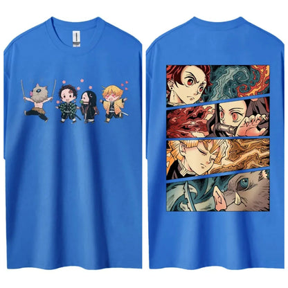 Demon Slayer Japanese Hot-blooded Anime Classic Characters Sports Casual Short-sleeved Comfortable Half-sleeved Popular Top