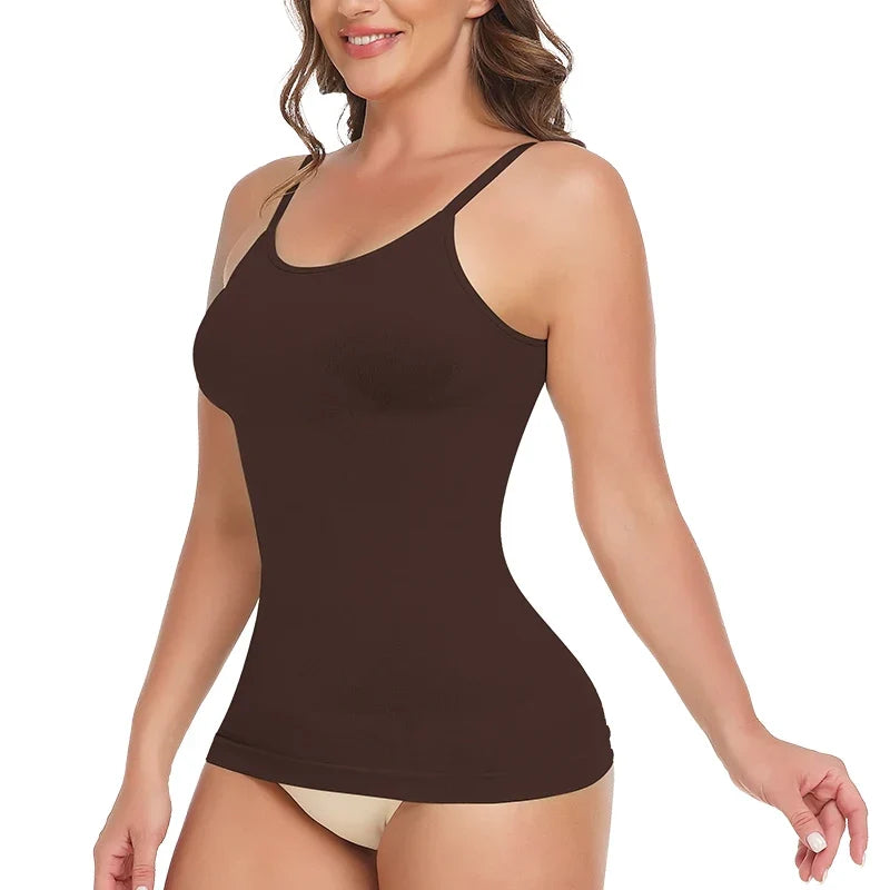 Seam-free Camisole Vest Shapewear Bodysuit for Women Tummy Control Butt Lifting Body Shaper Smooth Invisible Slimming Underwear