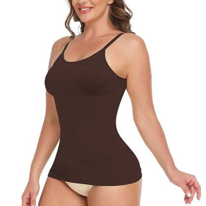 Seam-free Camisole Vest Shapewear Bodysuit for Women Tummy Control Butt Lifting Body Shaper Smooth Invisible Slimming Underwear