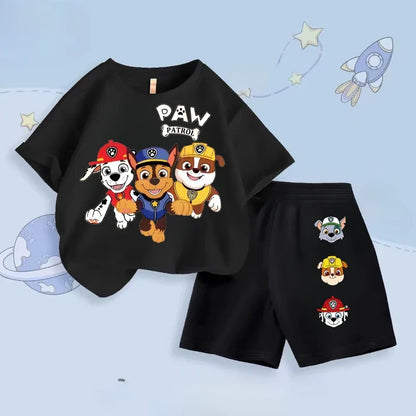Boys Short Sleeved T Shirt Shorts Two Piece Sets Summer Children's Casual Outfits Kids Breathable Clothing Sets