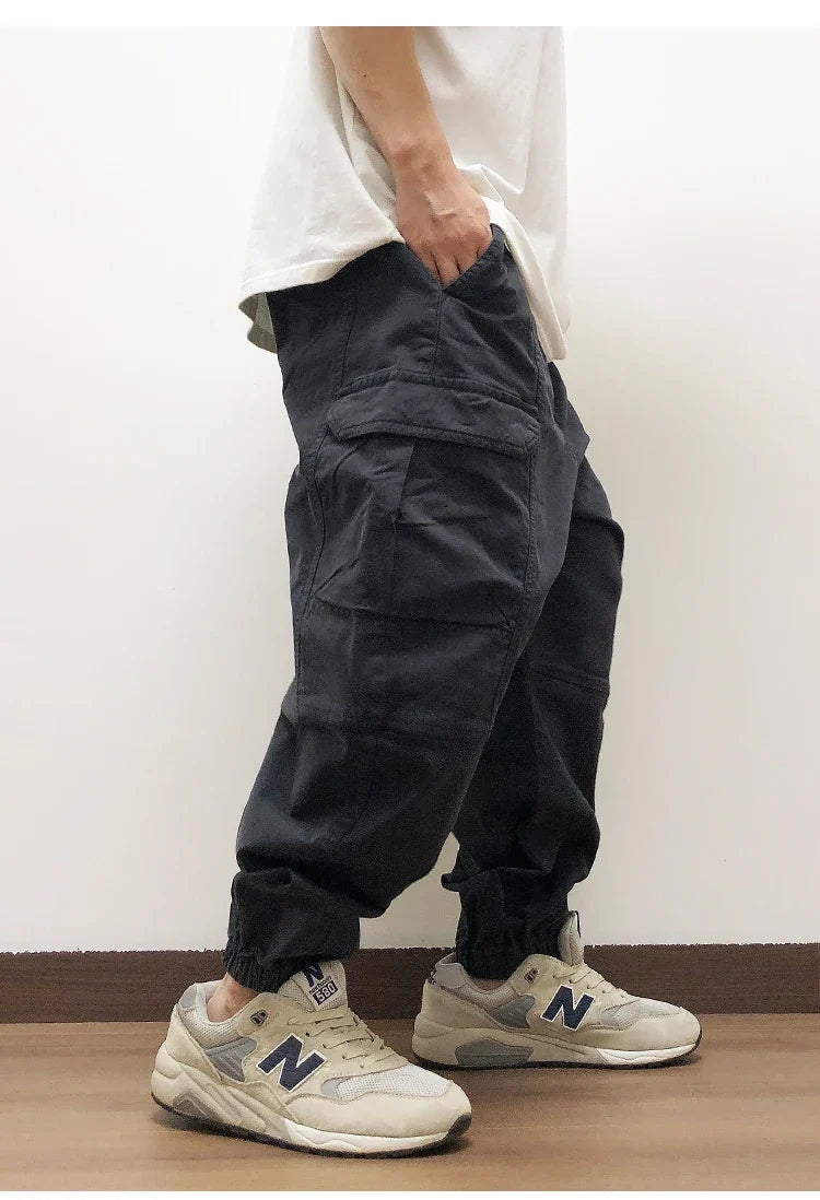 High Quality Japanese Streetwear Baggy Cargo Pants Hip Hop Men'S Clothing Plus Size Casual Jogging Pants Harajuku Trousers Male