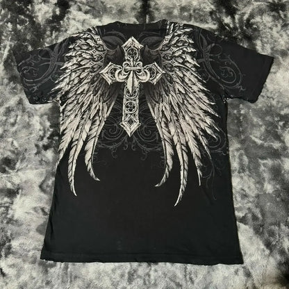 Streetwear Tapout T Shirt Y2K Mens Hip Hop Letter Graphic Print Oversized TShirt Harajuku Round Neck Cotton Short Sleeve Tops
