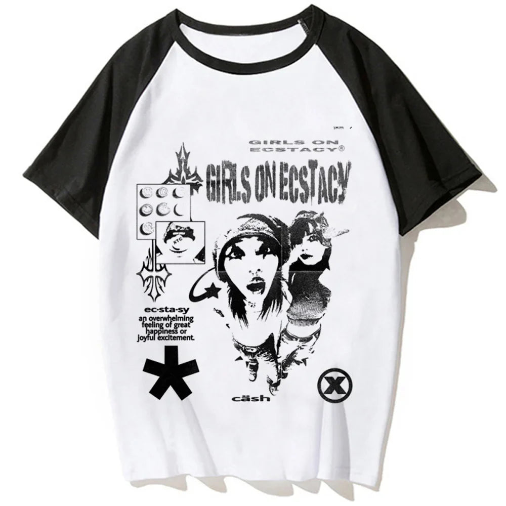 Y2k Tee women anime funny harajuku tshirt girl Japanese clothes