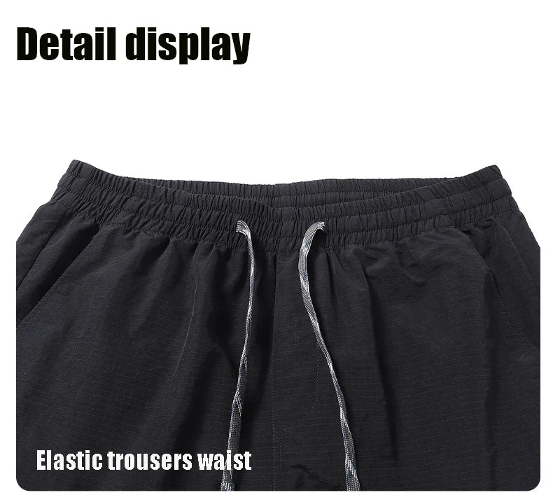 Women Hiking Pant Elastic Waist Trouser Adjustable Cuff Windproof Pant Men Outdoor Camping Pant Multiple Pockets Waterproof Pant